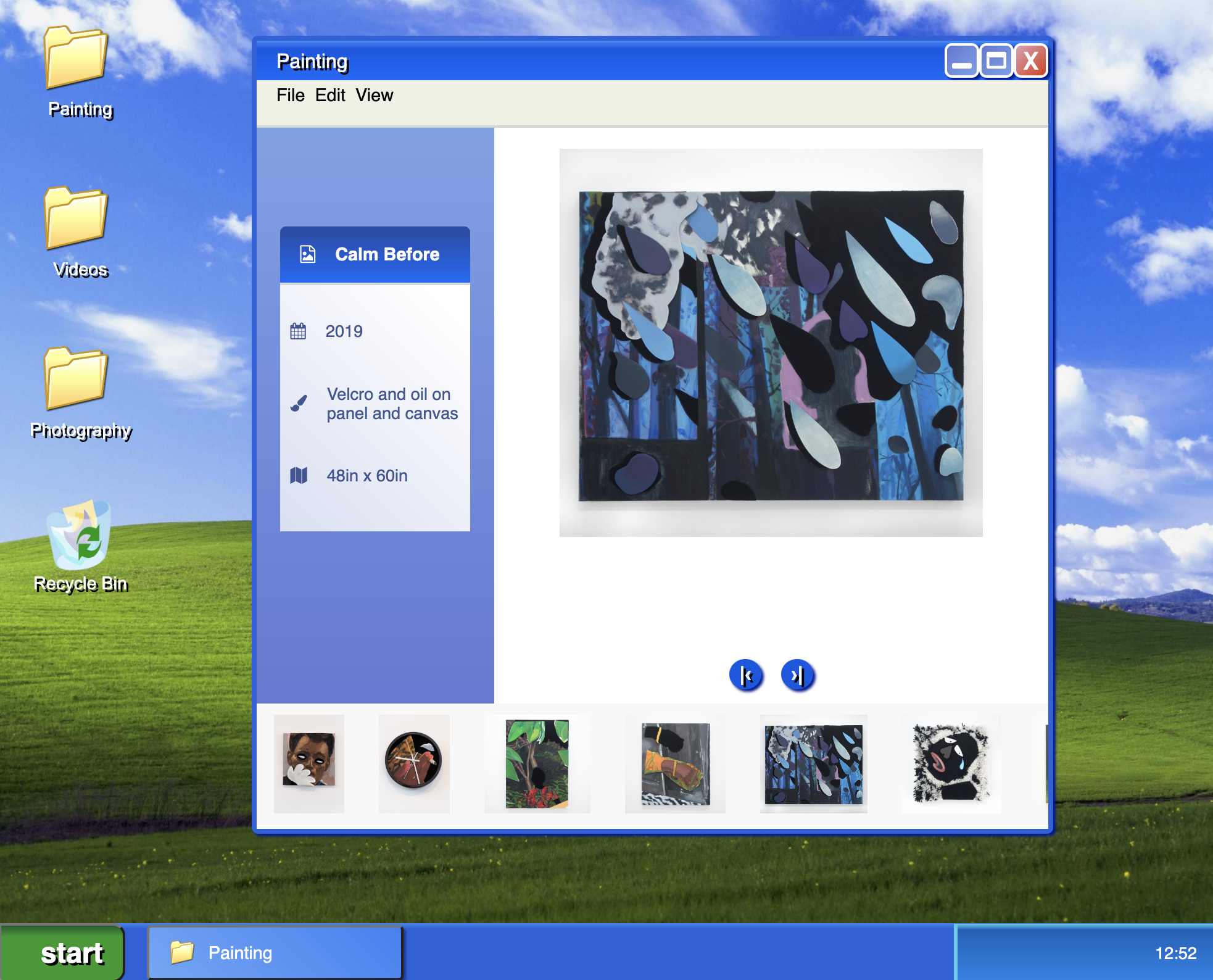 Art-Box GUI Portfolio Screenshot